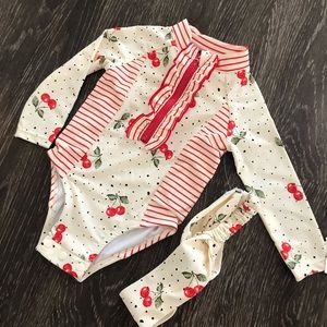 New!  Jessica Simpson One Piece Cherry Print Swimsuit